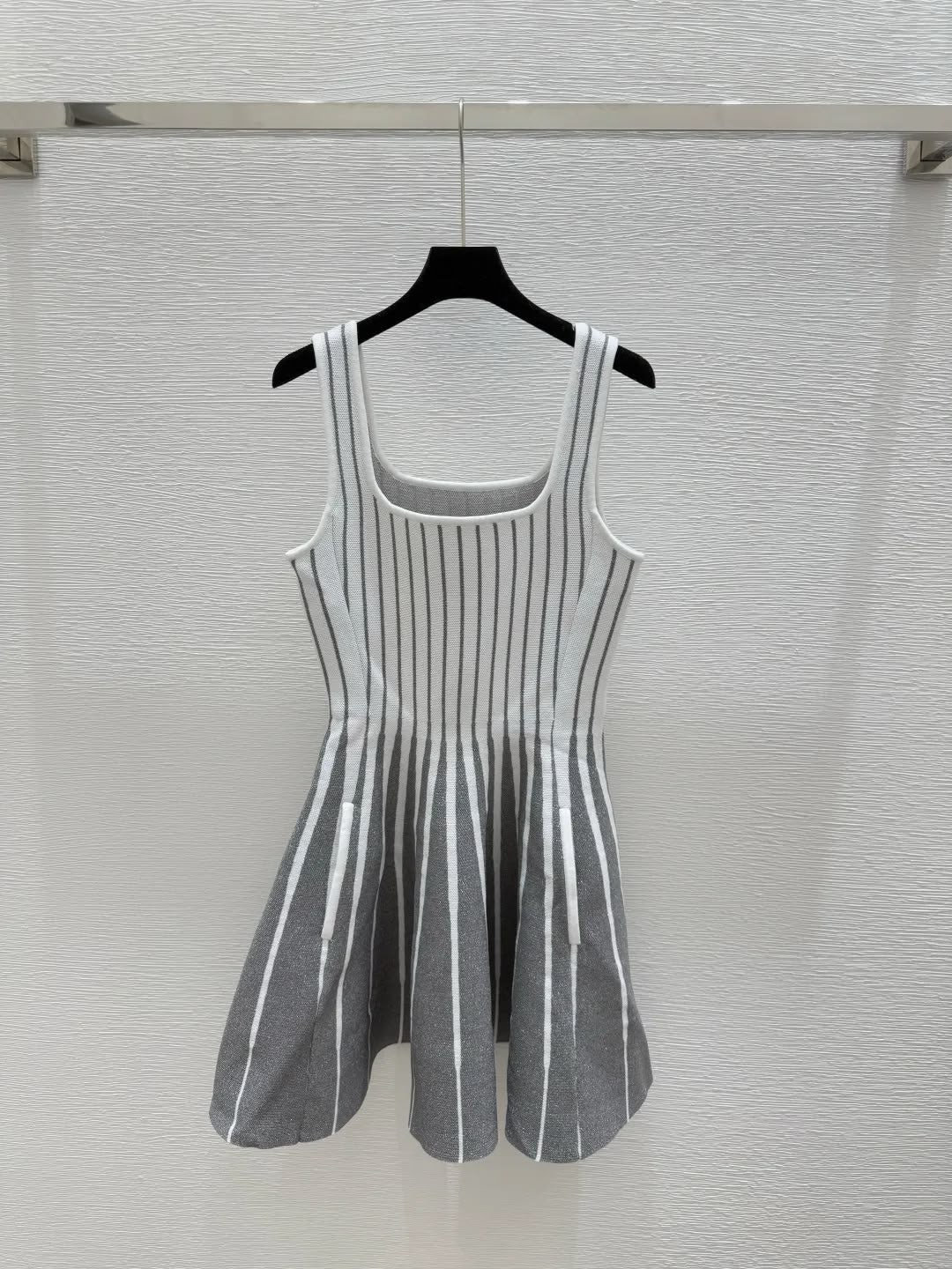 Maje Ribbed Knit Flared Dress