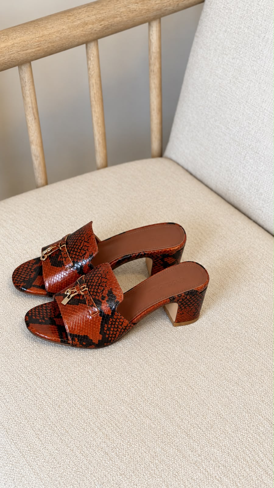 Loro Piana Summer Charms Python-Print Mules