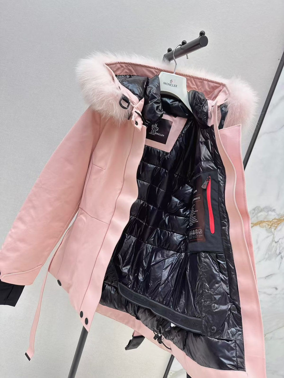 MONCLER Belted Hooded Jacket