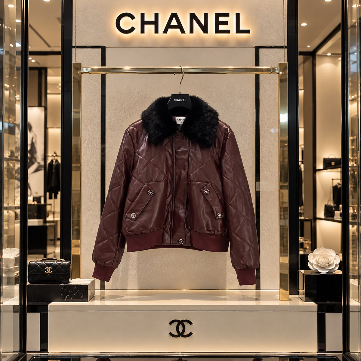 CHANEL Quilted Collar Jacket