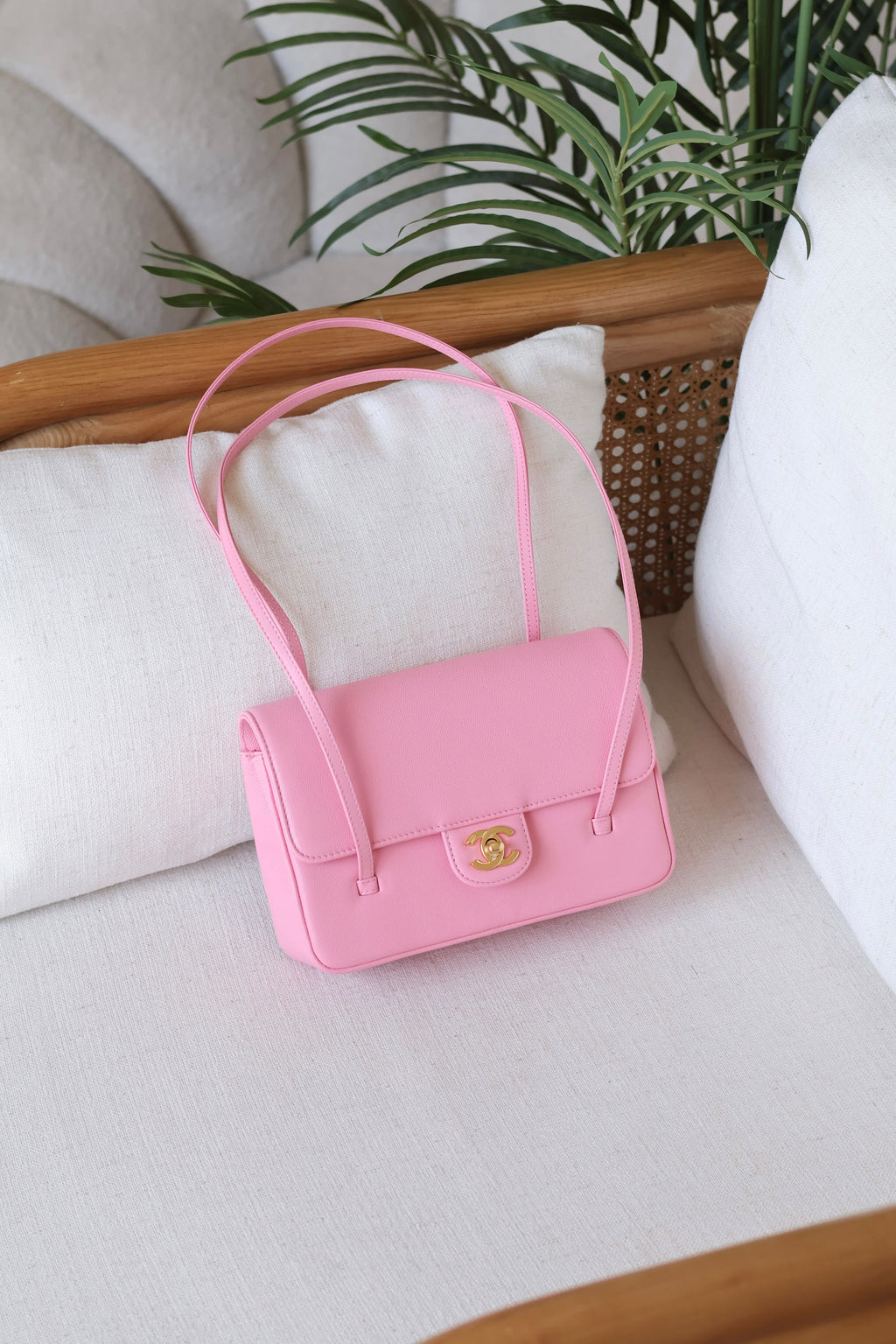 Chanel Flap Bag with CC Logo and Twin Straps
