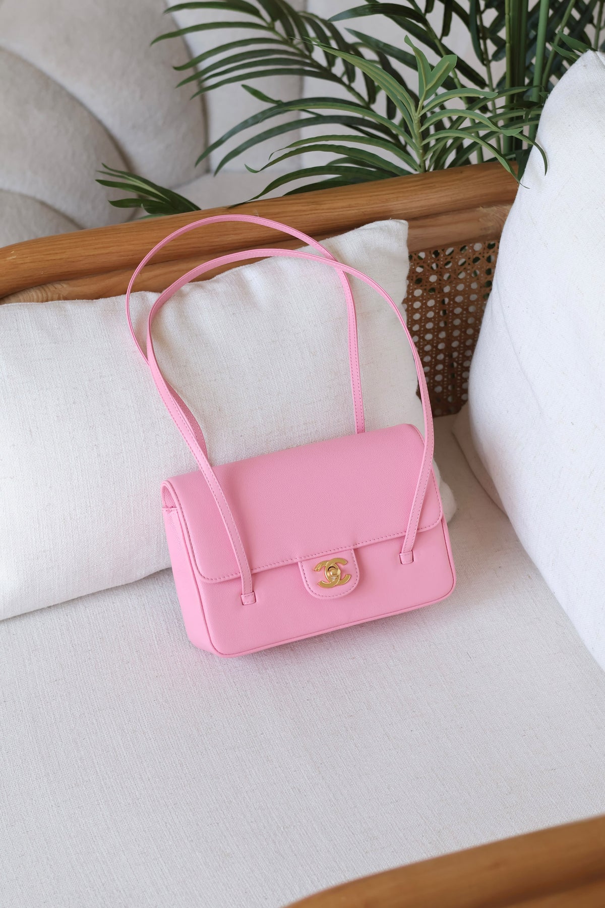 Chanel Flap Bag with CC Logo and Twin Straps