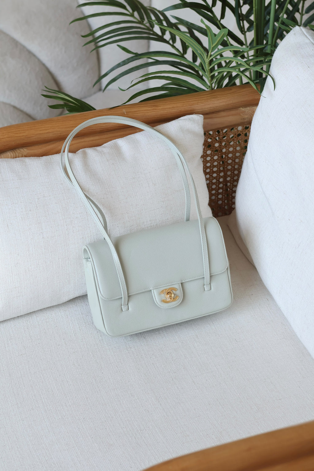 Chanel Flap Bag with CC Logo and Twin Straps