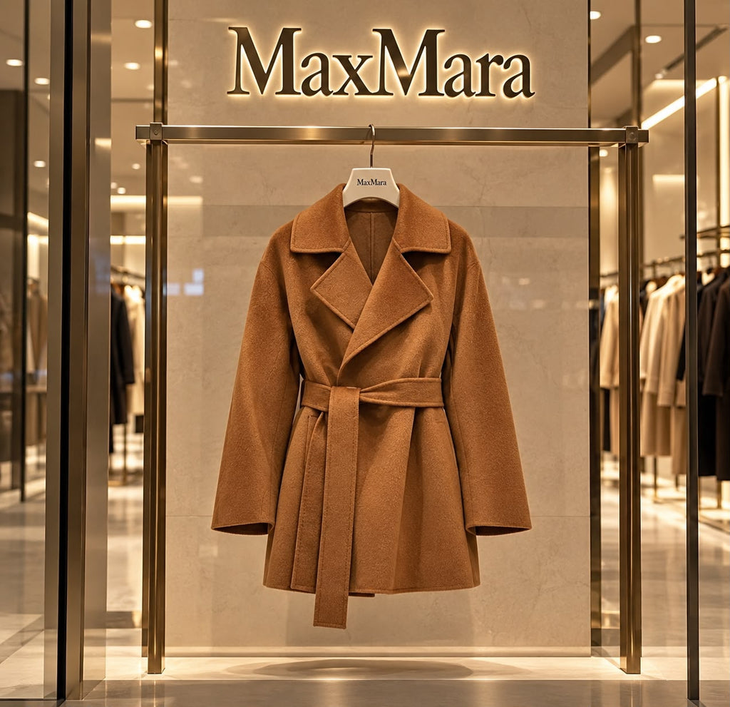 Max Mara Classic Short Belted Wool Coat