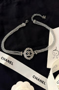Chanel CC Crystal Multi-Strand necklace Silver