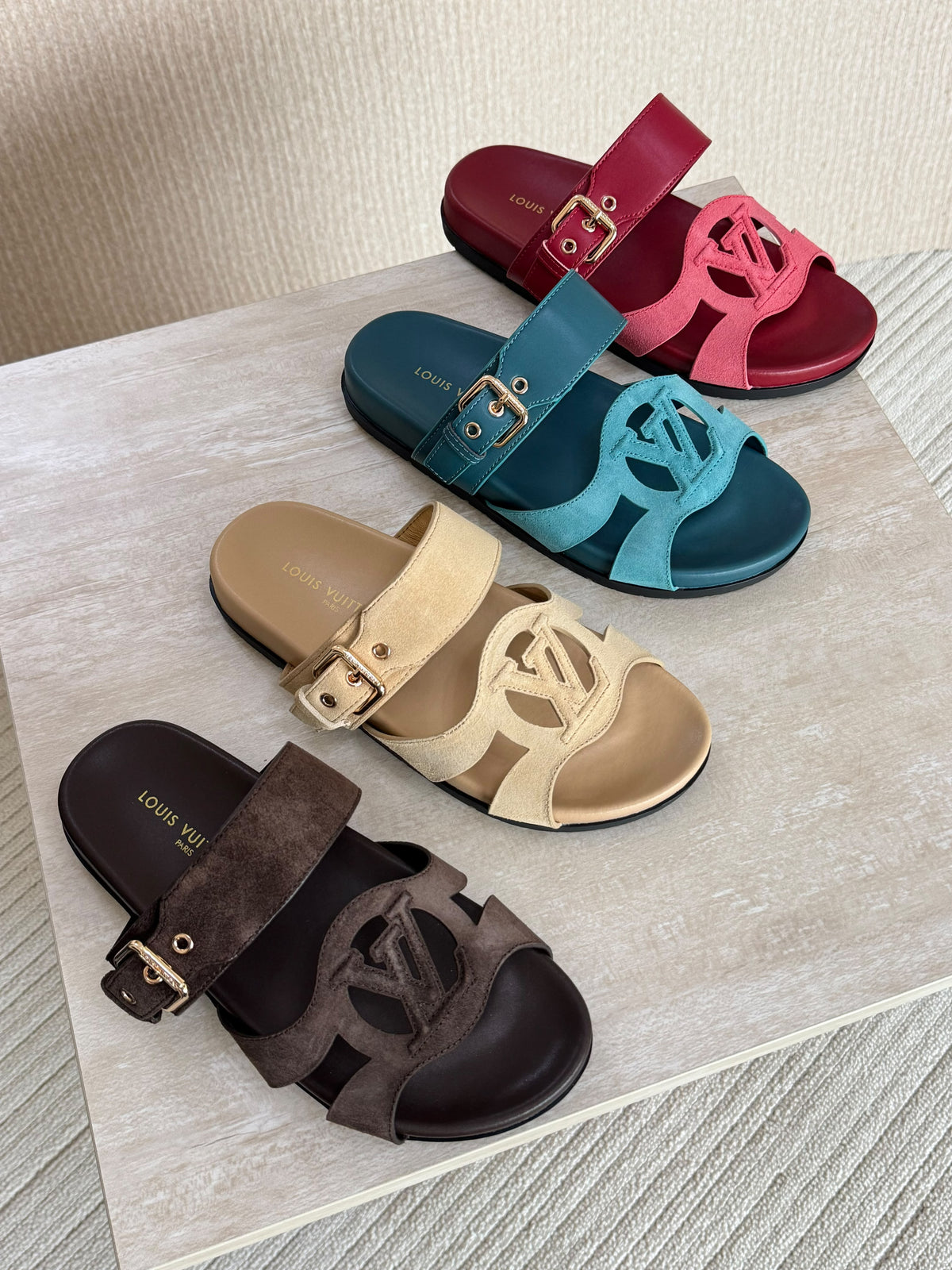 LOUIS VUITTON Buckle Slide Flats