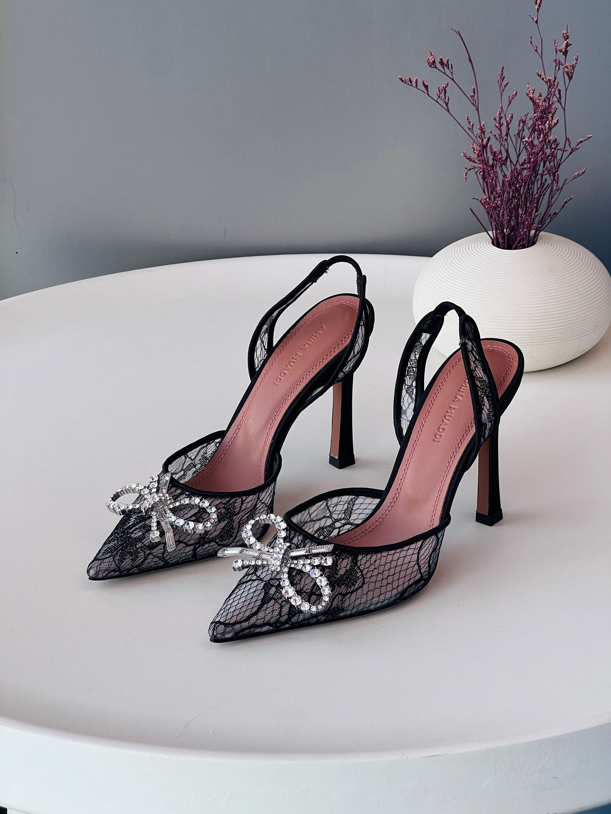Amina muaddi Suede Mules