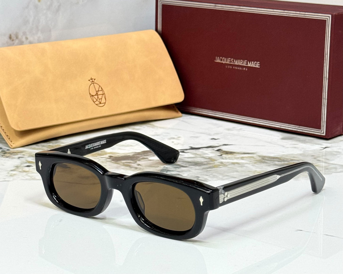Jacques Marie Mage Black Bold Rectangular Sunglasses