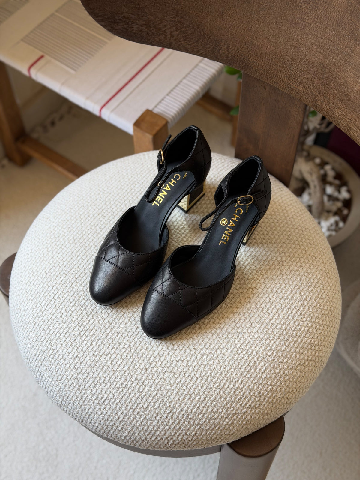 Chanel Quilted Leather Mary Jane / Heeled Pump