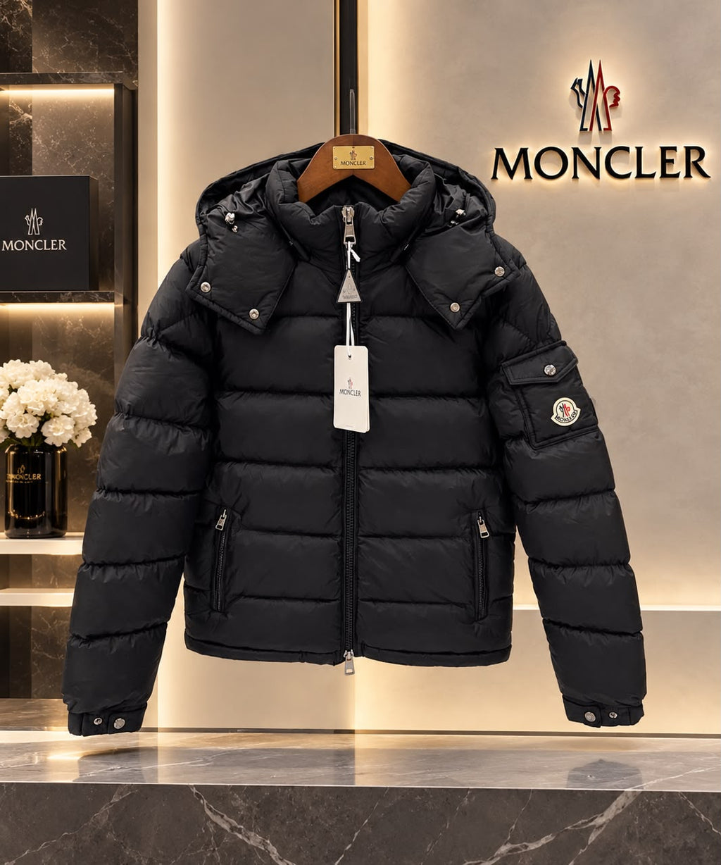 Moncler Glossy Hooded Puffer Jacket