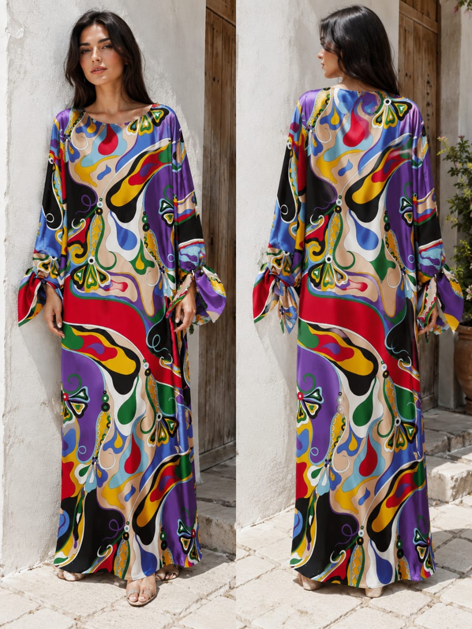 PUCCI Print Silk Maxi Dress