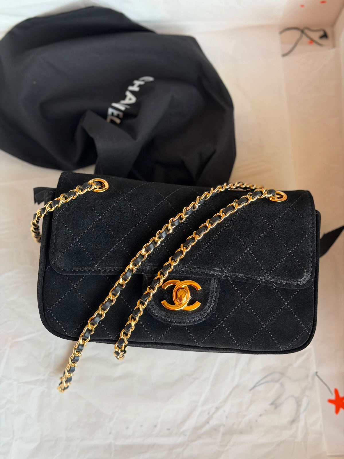 Chanel Classic Flap Suede 20 CM