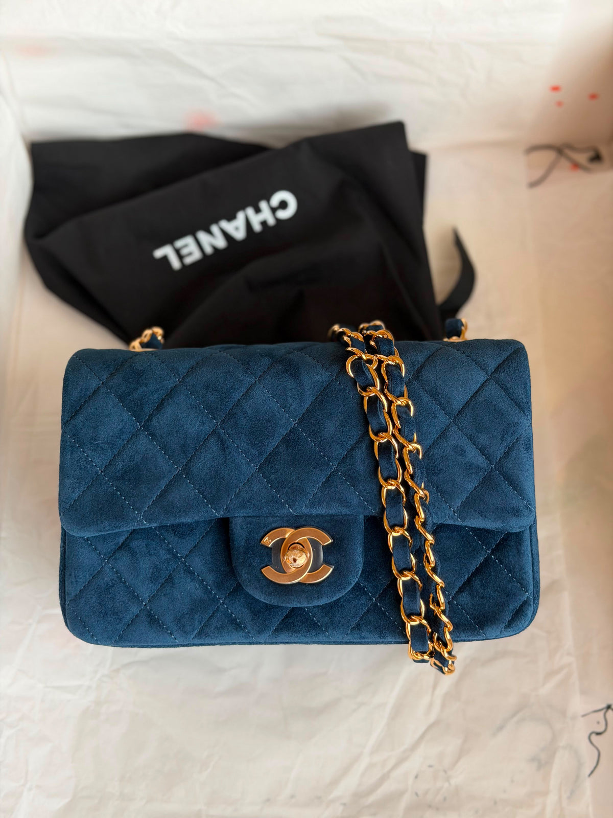 Chanel Classic Flap Suede 20 CM