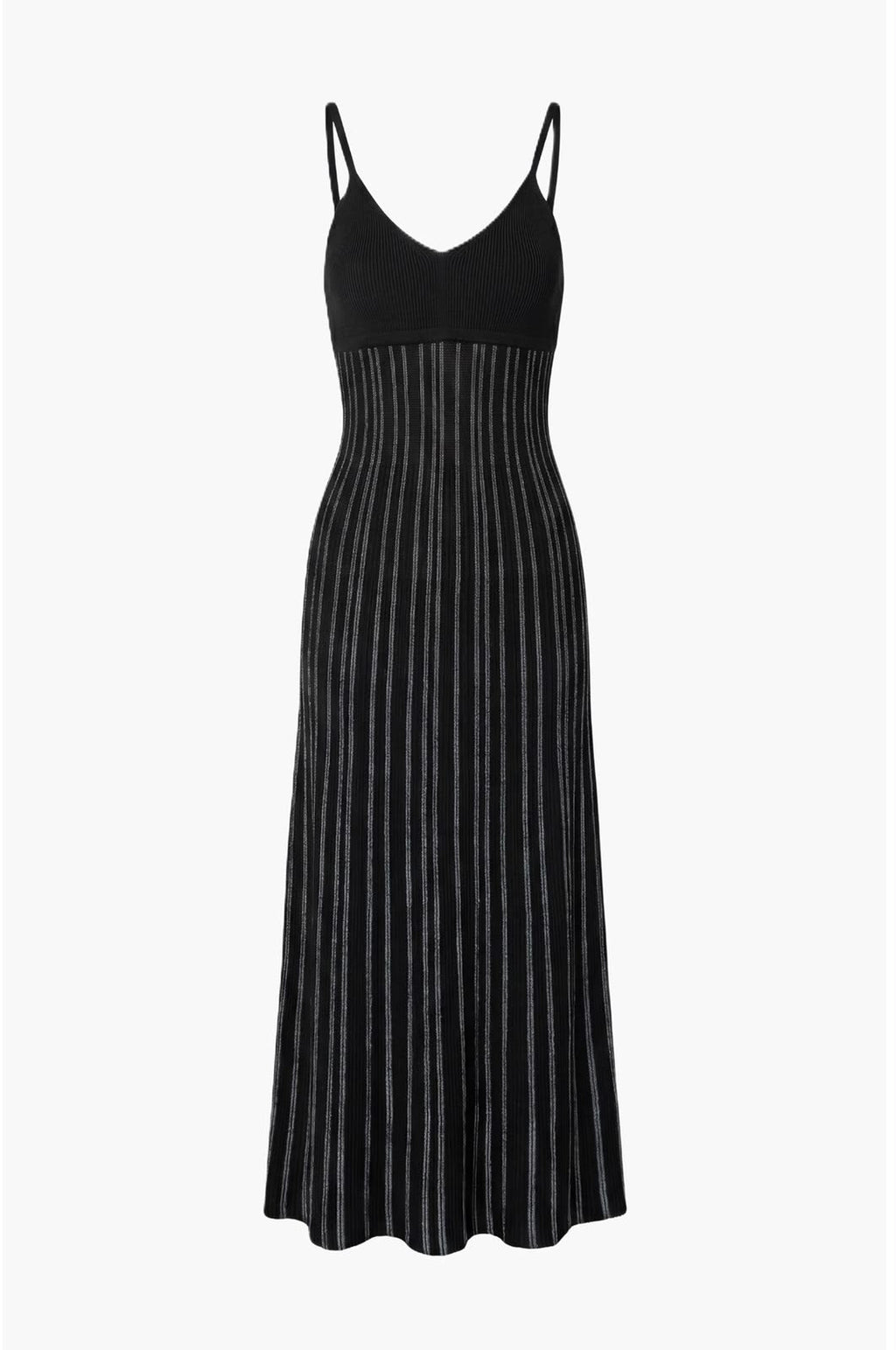 Sandro Striped Knit Maxi Dress