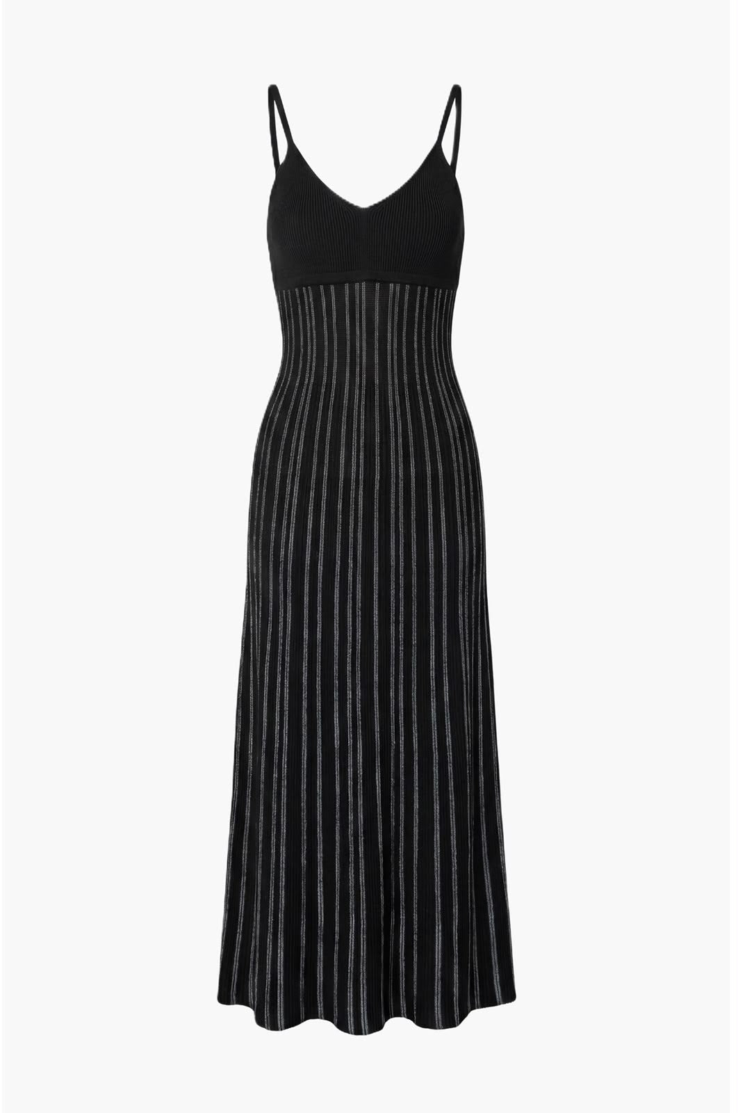 Sandro Striped Knit Maxi Dress