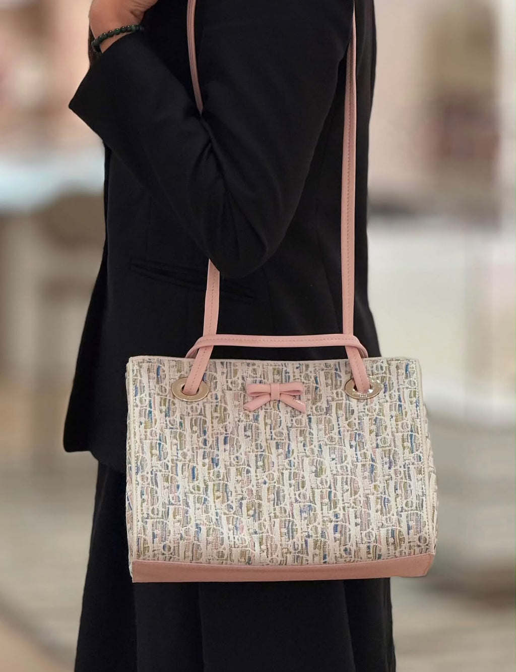 Dior Multicolor Bow Tote Bag