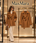 Max Mara Classic Short Belted Wool Coat