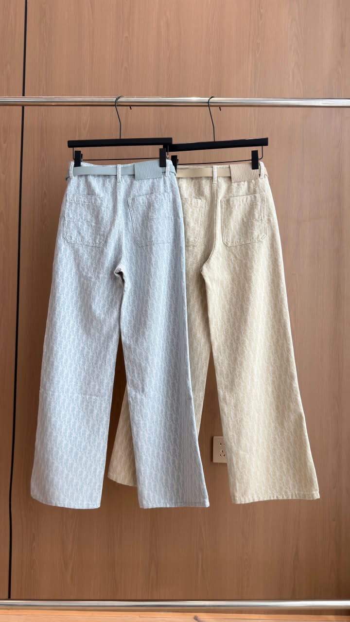 Dior Oblique Jacquard Belt Trousers