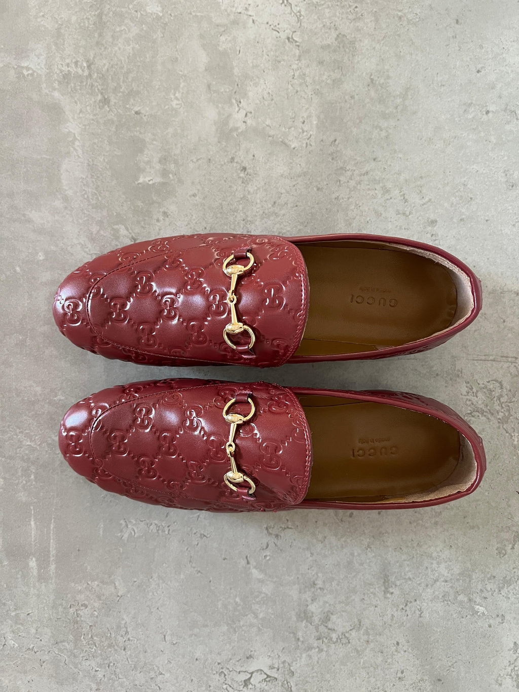 Gucci GG Embossed Leather Horsebit Loafer