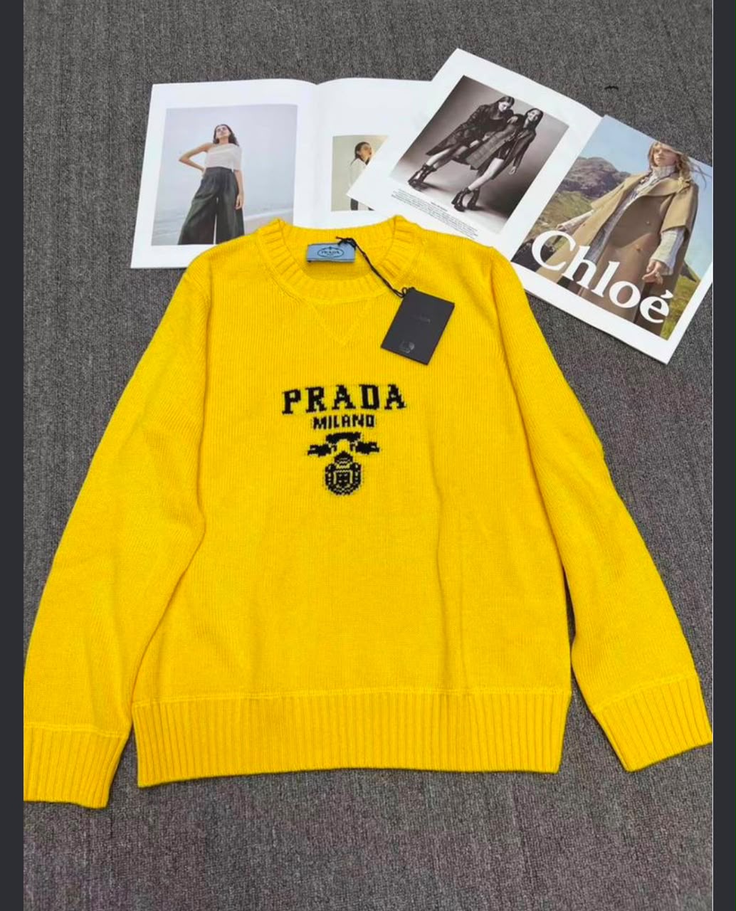 Prada Milano Logo Knit Sweater