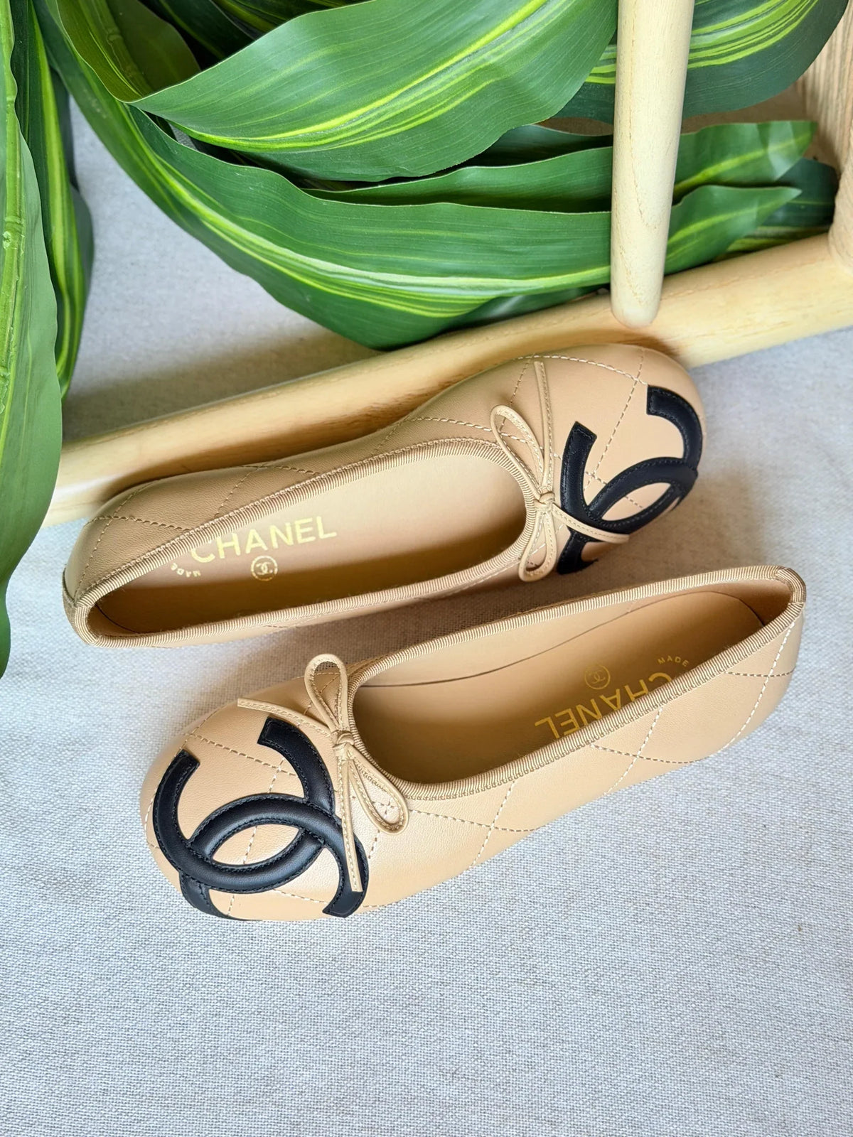 Chanel Quilted CC Ballet Flats