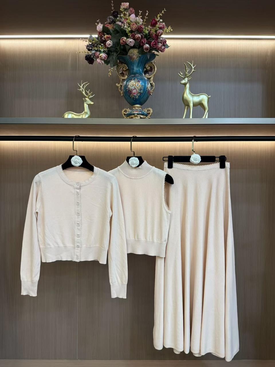 Sandro Knit Three-Piece Outfit Set