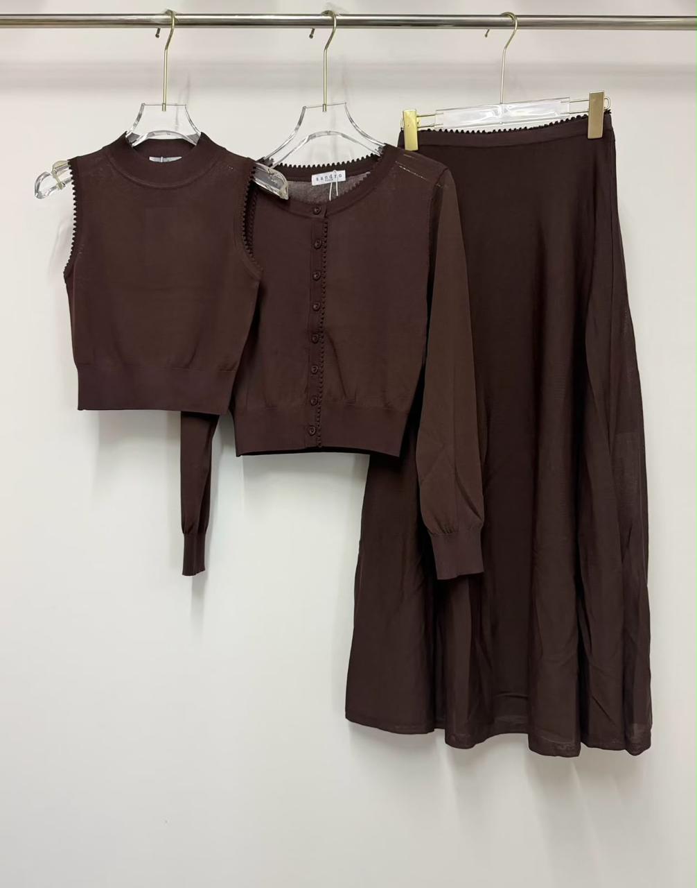 Sandro Knit Three-Piece Outfit Set