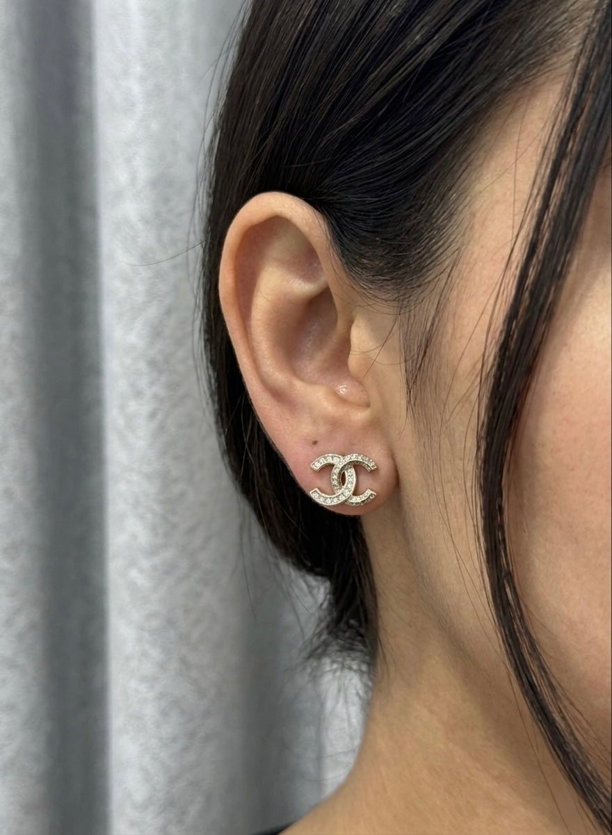 Chanel CC Logo Earrings