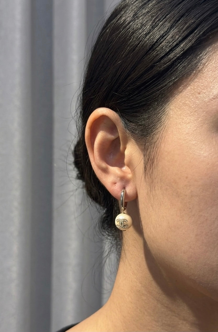 Chanel CC Logo Earrings