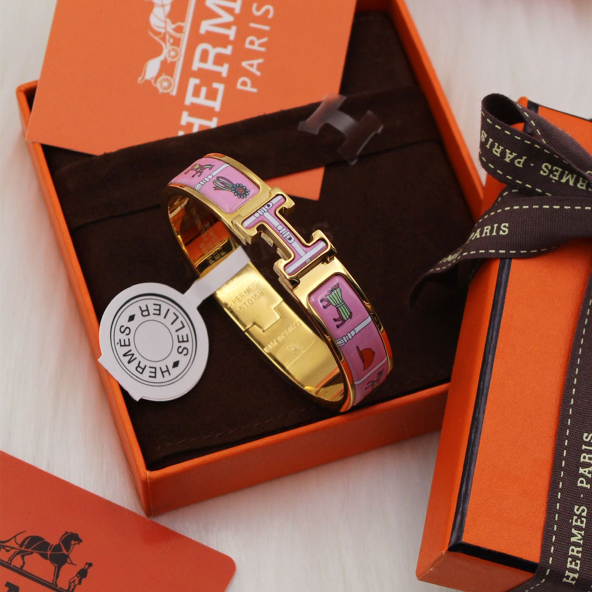 Hermès Printed Clic H Bracelet