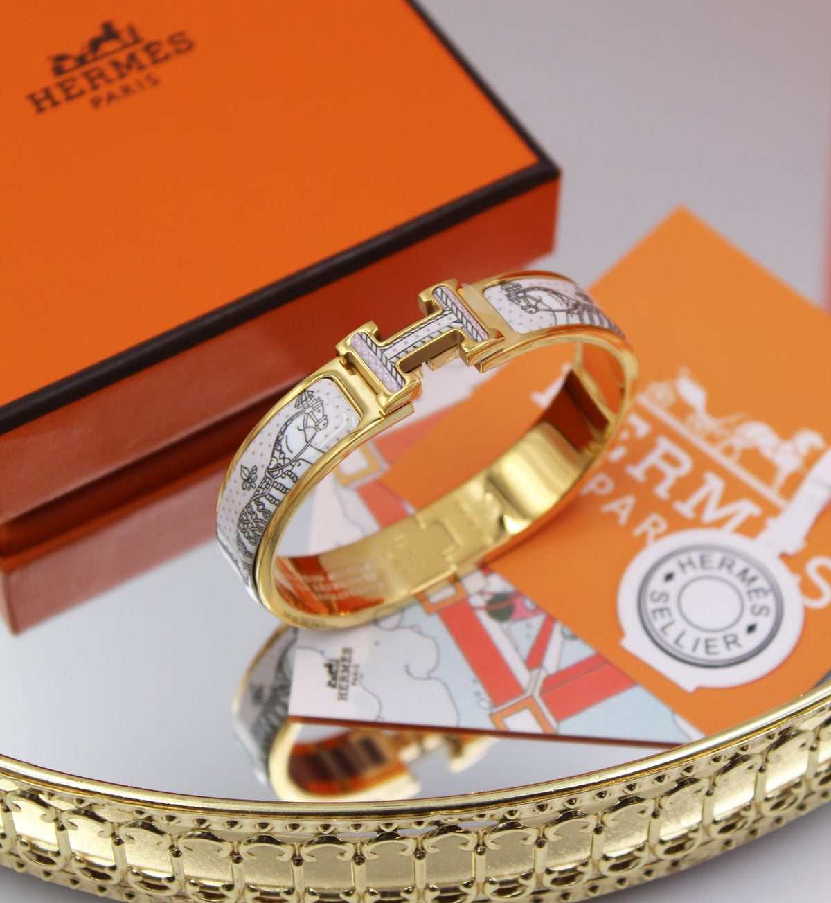 Hermès Printed Clic H Bracelet