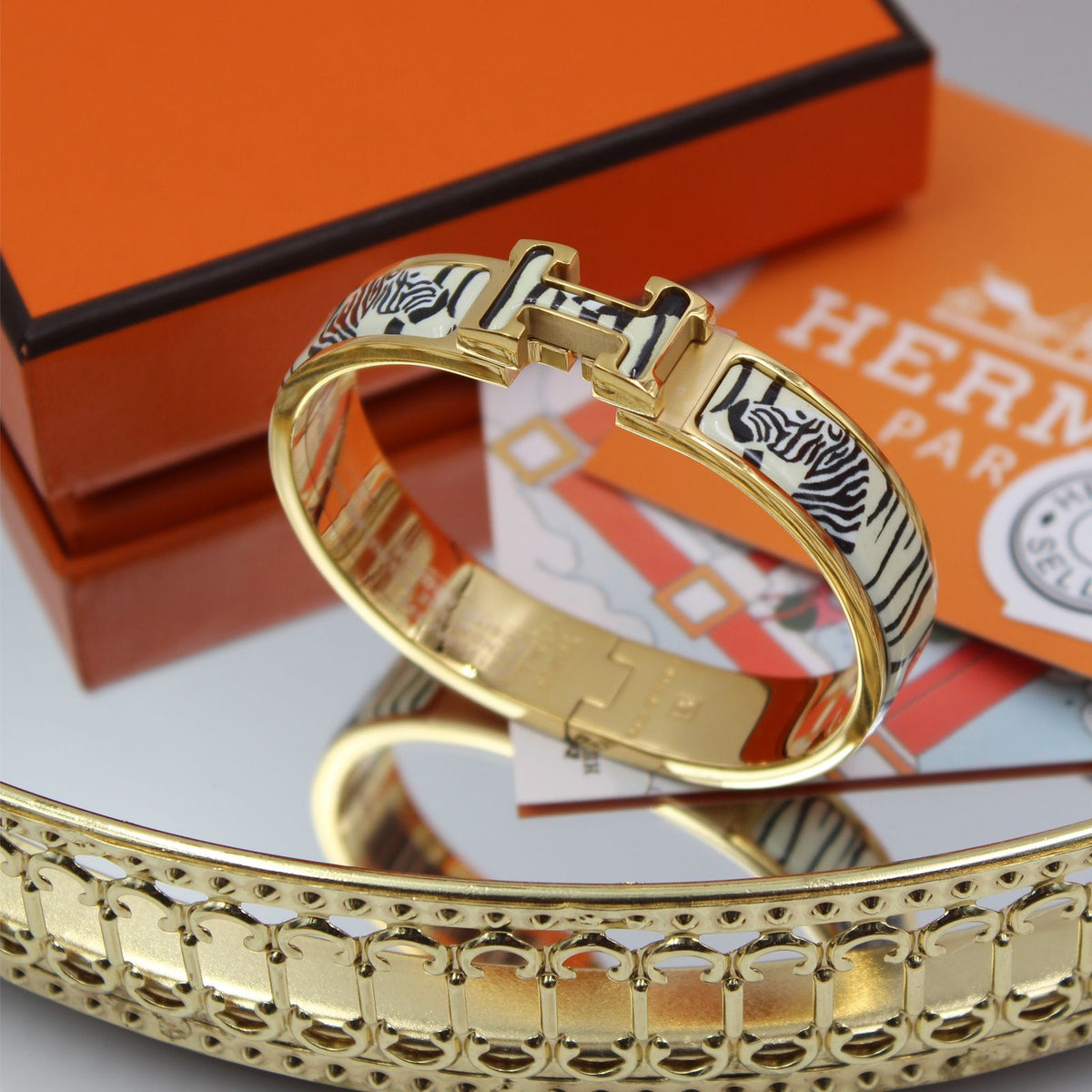 Hermès Printed Clic H Bracelet