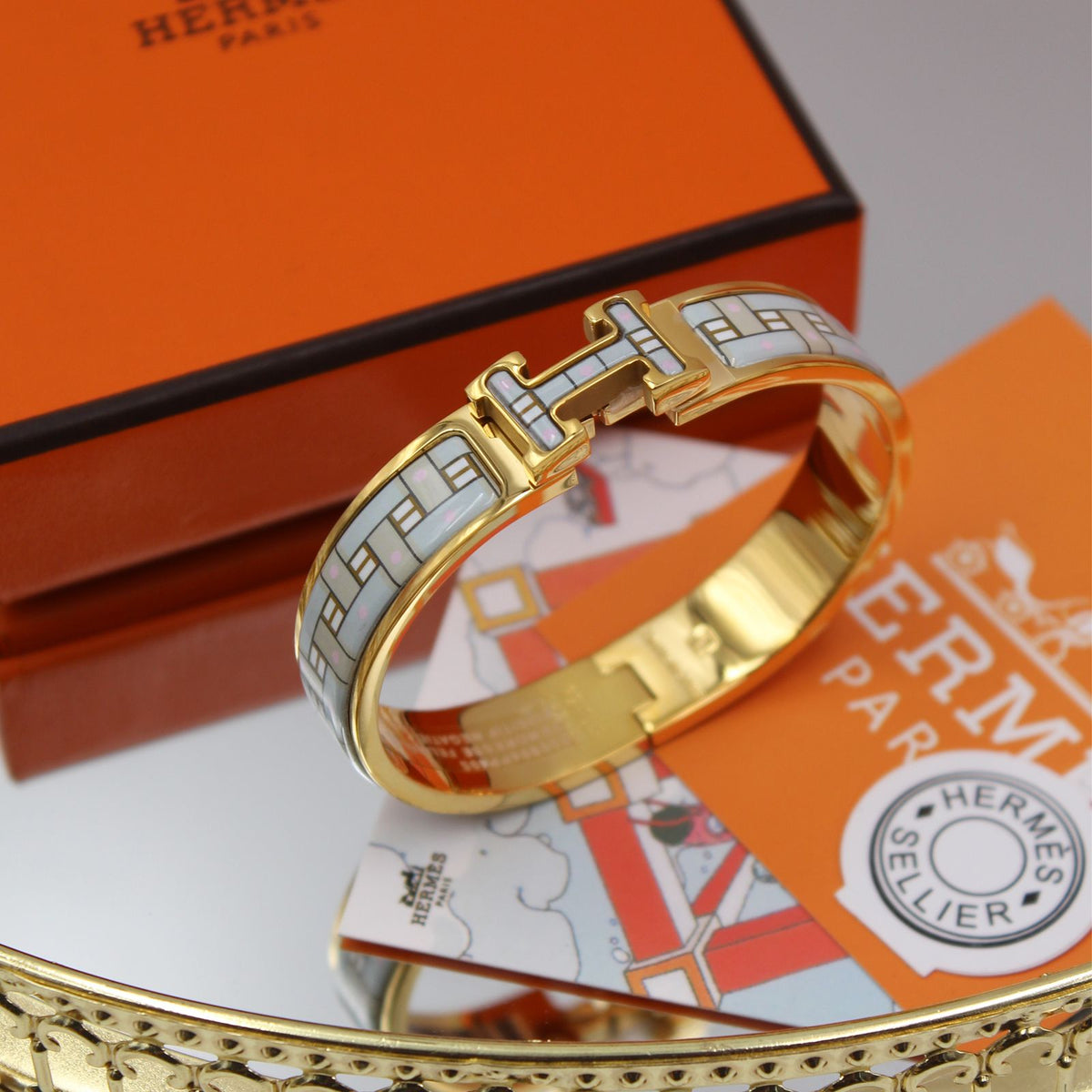 Hermès Printed Clic H Bracelet