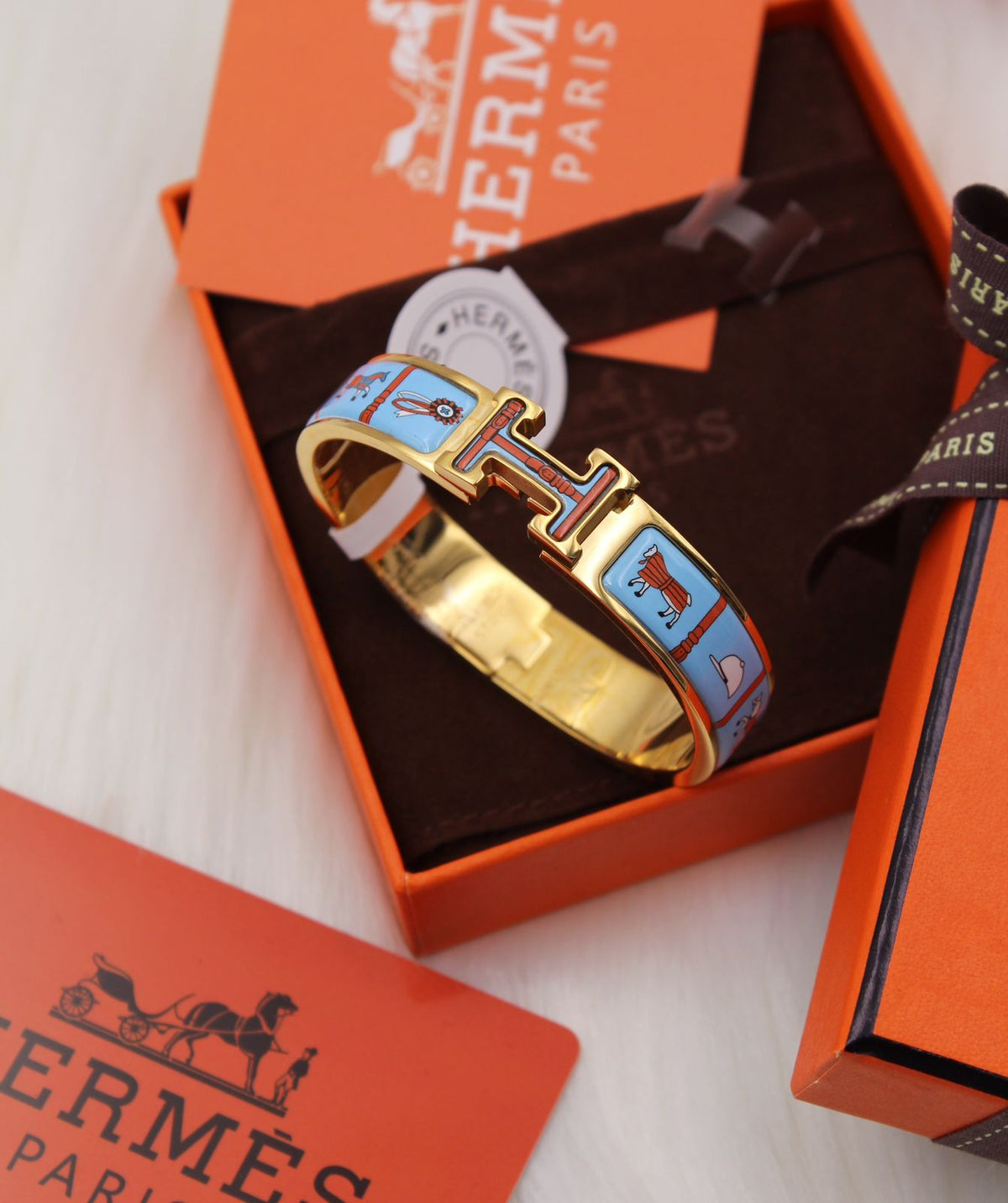 Hermès Printed Clic H Bracelet