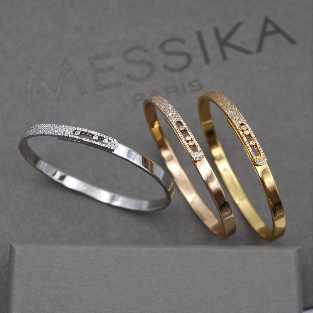 Messika Move Classic Pavé Bangle Bracelet Collection