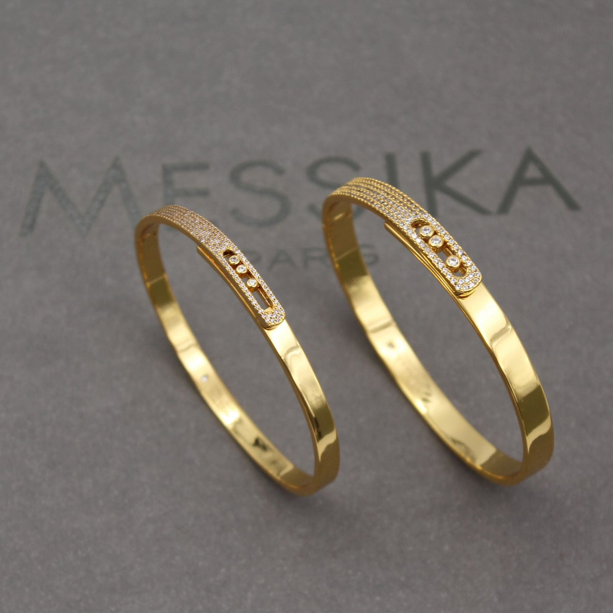 Messika Move Classic Pavé Bangle Bracelet Collection
