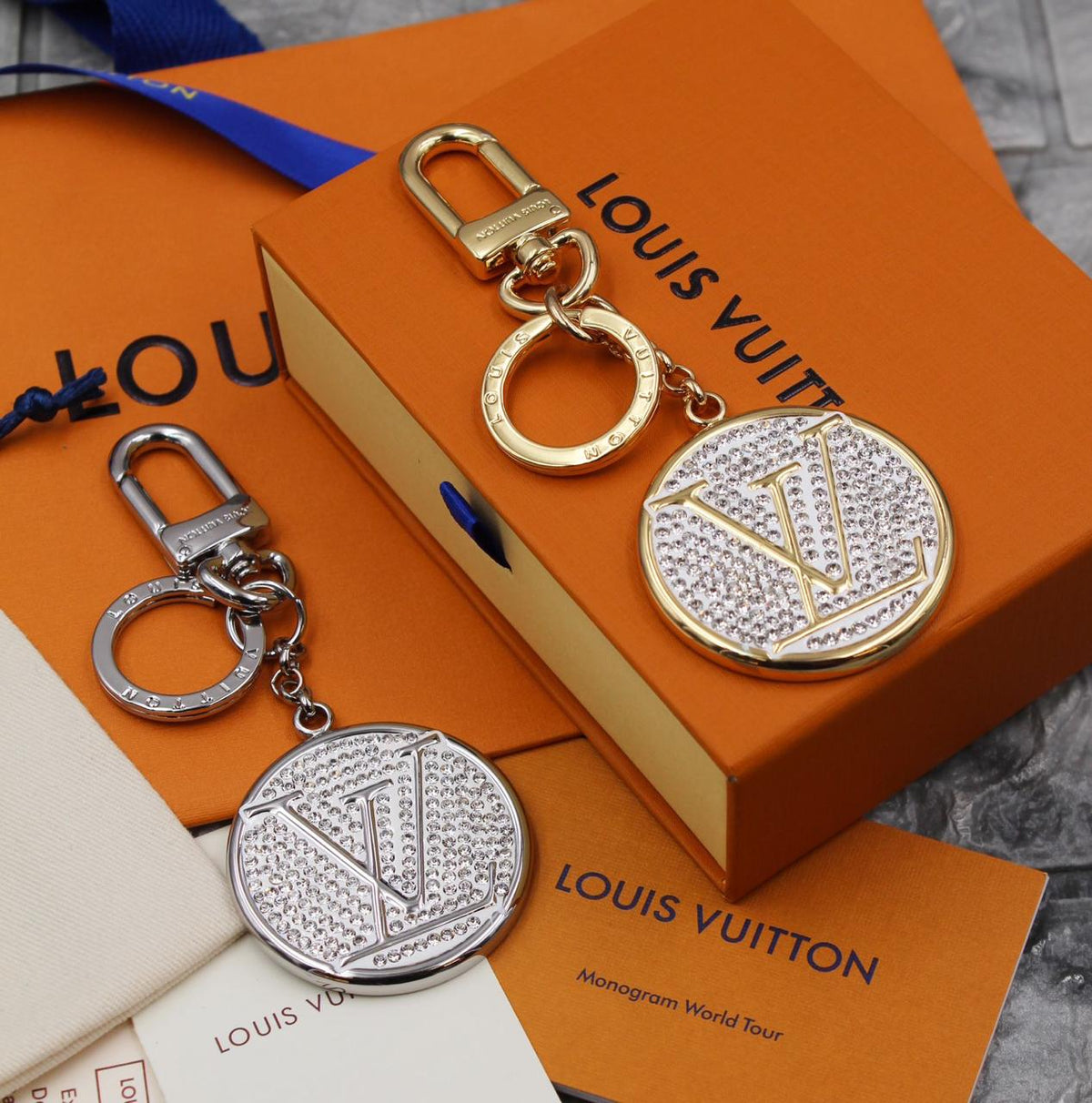 LV Initials Bag Charm and Key Holder