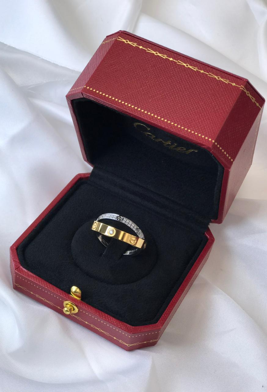 Cartier Double Band Pave Ring