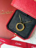 Cartier Gold Tone Screw Circle Necklace