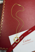 Cartier Gold Tone Embellished Screw Circle Necklace