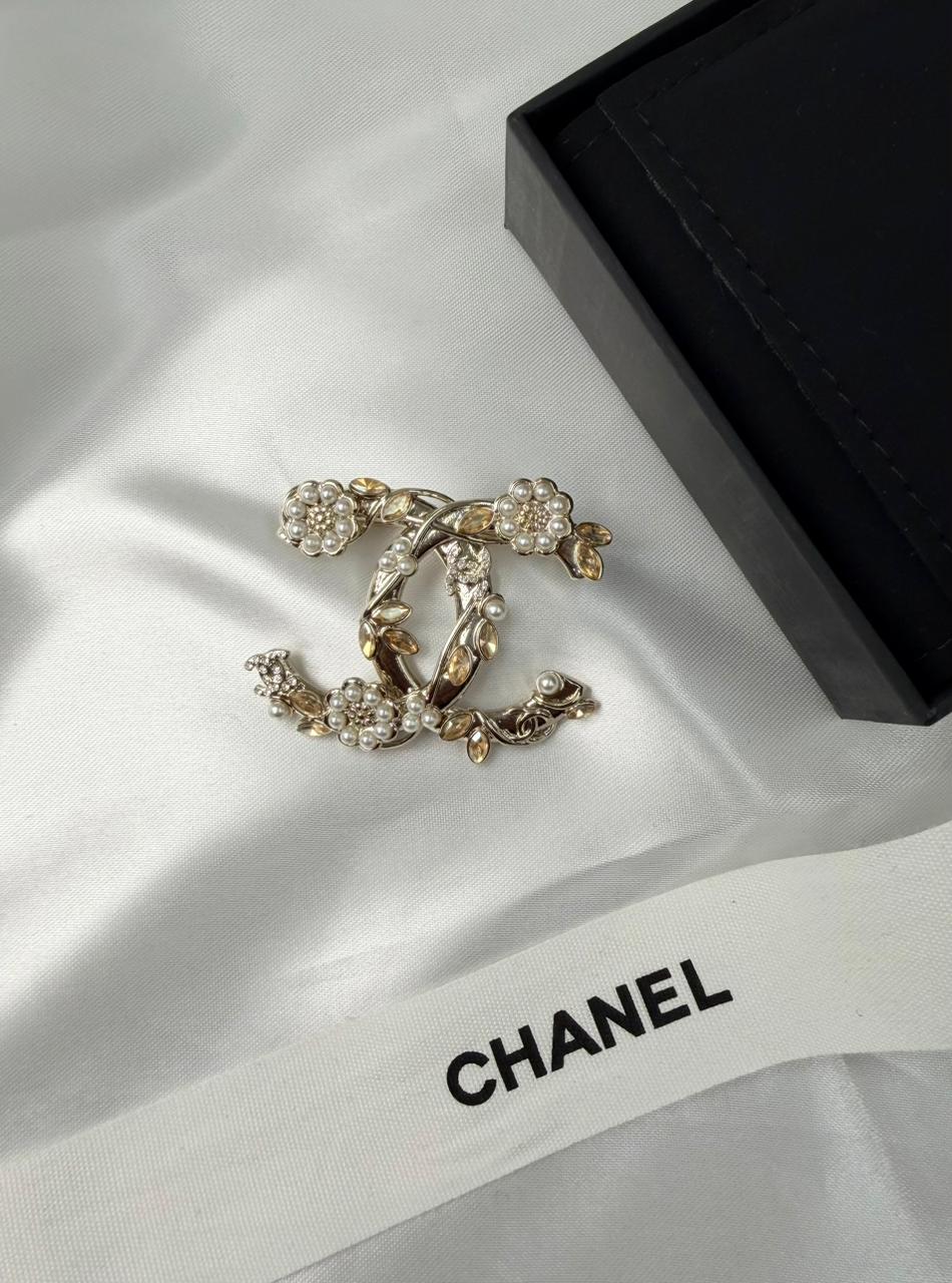 Chanel  CC Logo Brooch
