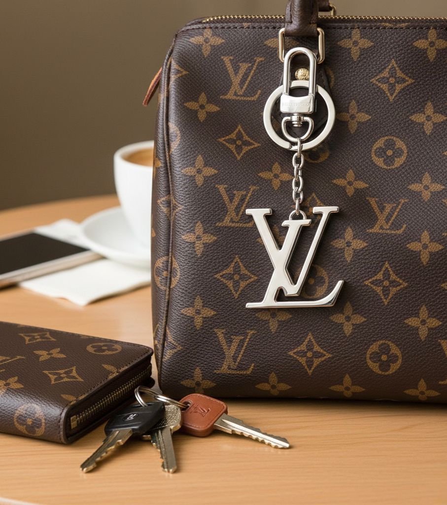 LV Initials Bag Charm and Key Holder