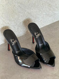 Christian Louboutin Black Me Dolly 100 Mule Sandals