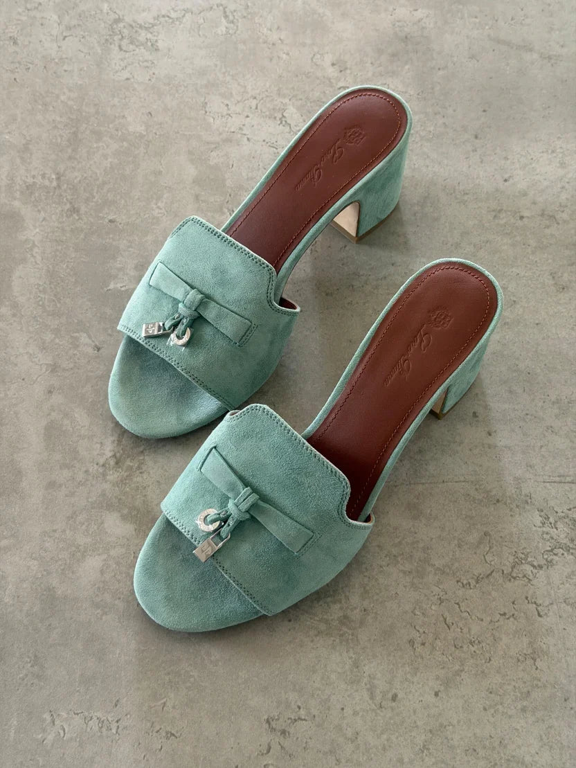 Loro Piana Summer Charms 55 Mule Sandals in Suede Goatskin