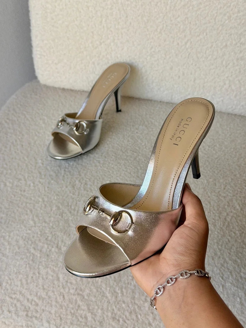 Gucci Horsebit Heeled Mules