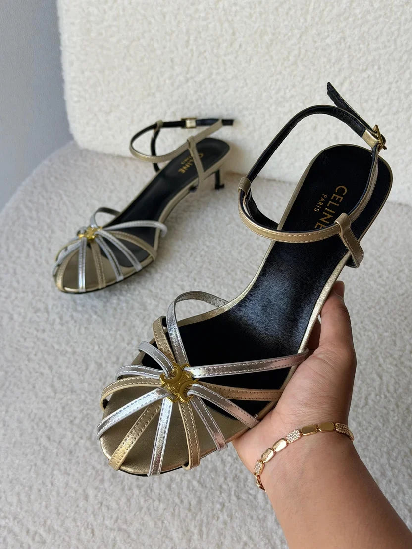 Celine Triomphe Sandals in Lambskin