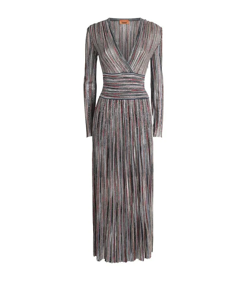 Missoni Multi Lurex Embellished Stripe Maxi Dress