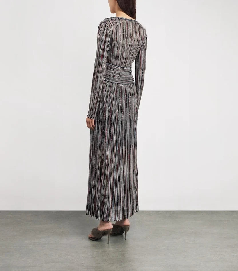 Missoni Multi Lurex Embellished Stripe Maxi Dress