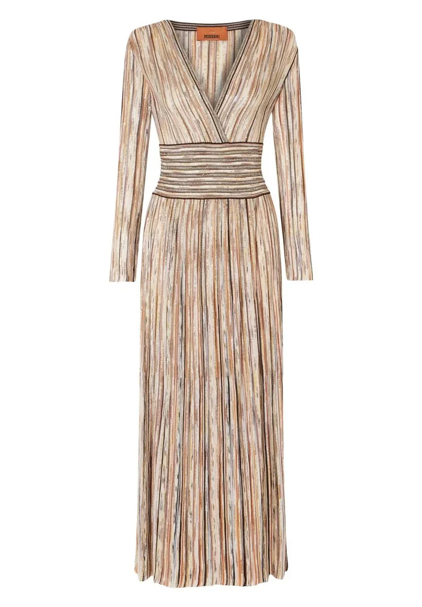 Missoni Multi Lurex Embellished Stripe Maxi Dress