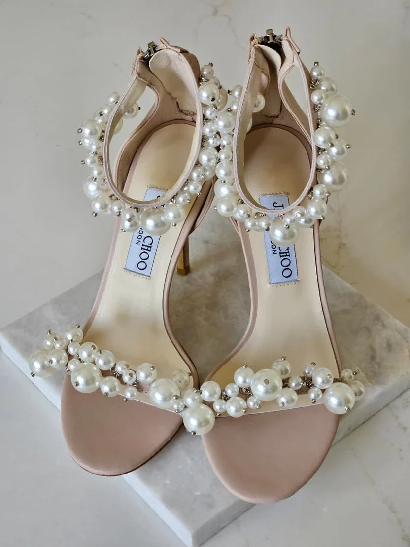Jimmy Choo Maisel 100 Embellished Leather Sandals